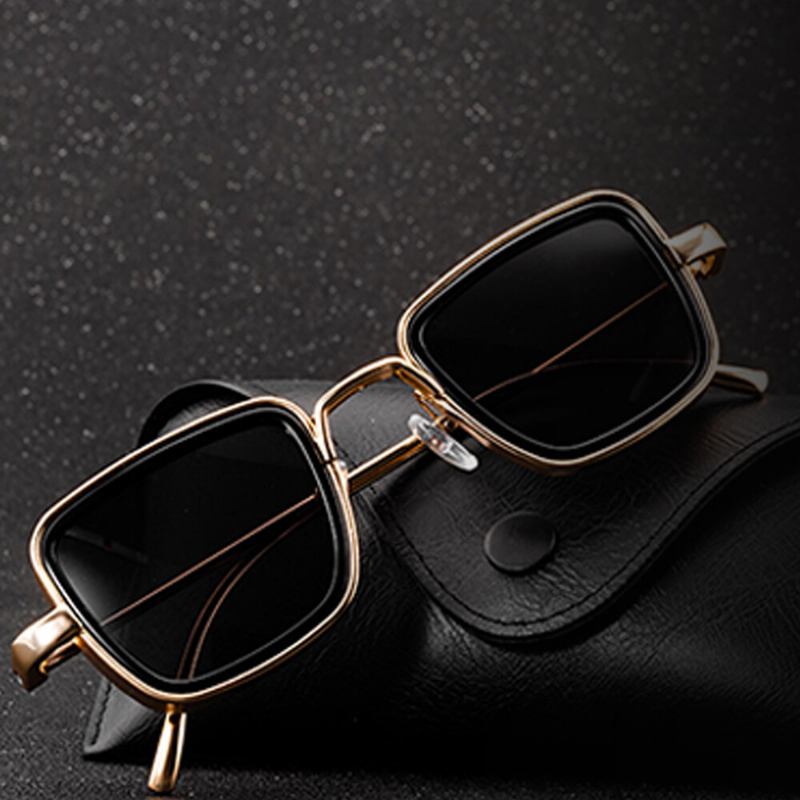 Mænd Retro Thick Edge Metal Stel Trend Solbriller Strand Sport Kørsel Udendørs Solbriller