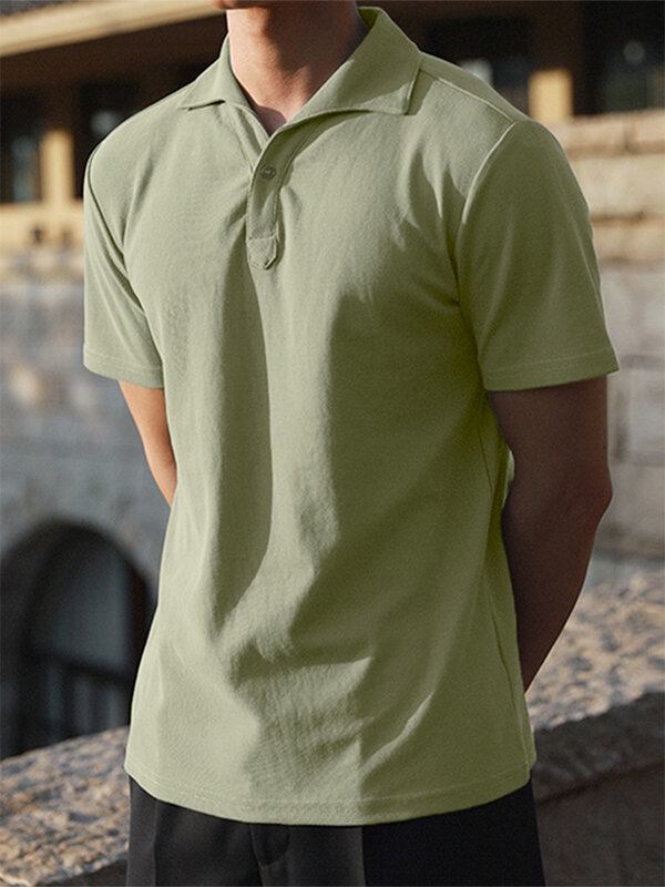 Mænds Bomuld Slim Fit Sport Casual Kortærmet Golf Tennis T-shirt