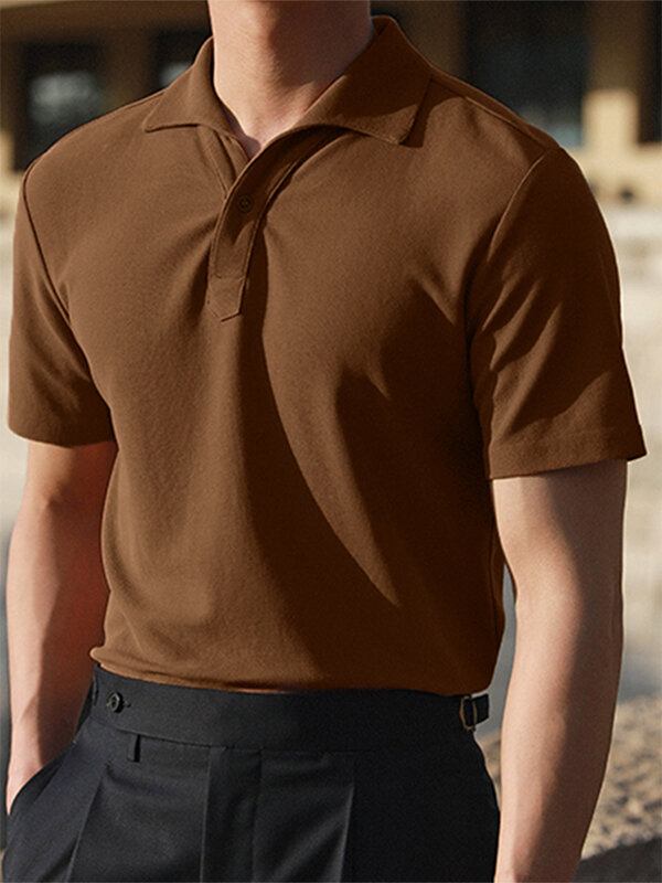 Mænds Bomuld Slim Fit Sport Casual Kortærmet Golf Tennis T-shirt