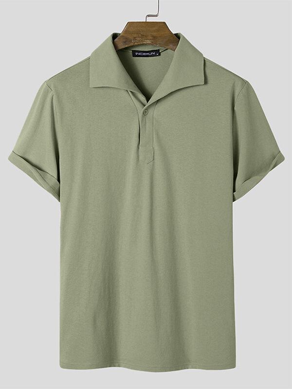 Mænds Bomuld Slim Fit Sport Casual Kortærmet Golf Tennis T-shirt