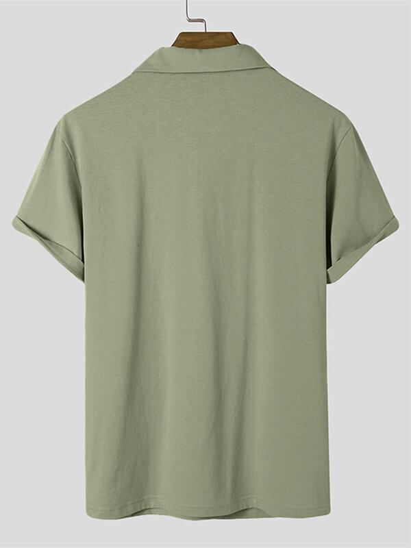 Mænds Bomuld Slim Fit Sport Casual Kortærmet Golf Tennis T-shirt